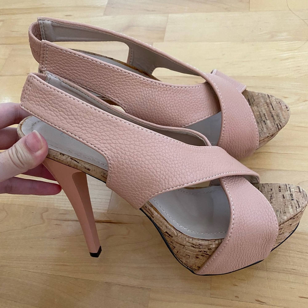 Strappy Light-Pink Heels